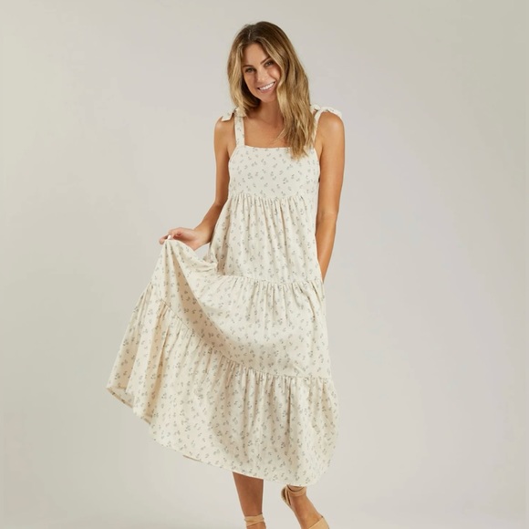 Rylee + Cru Dresses & Skirts - NWT Rylee and Cru Women’s Harbor Dress, Blue Ditsy, Floral Midi